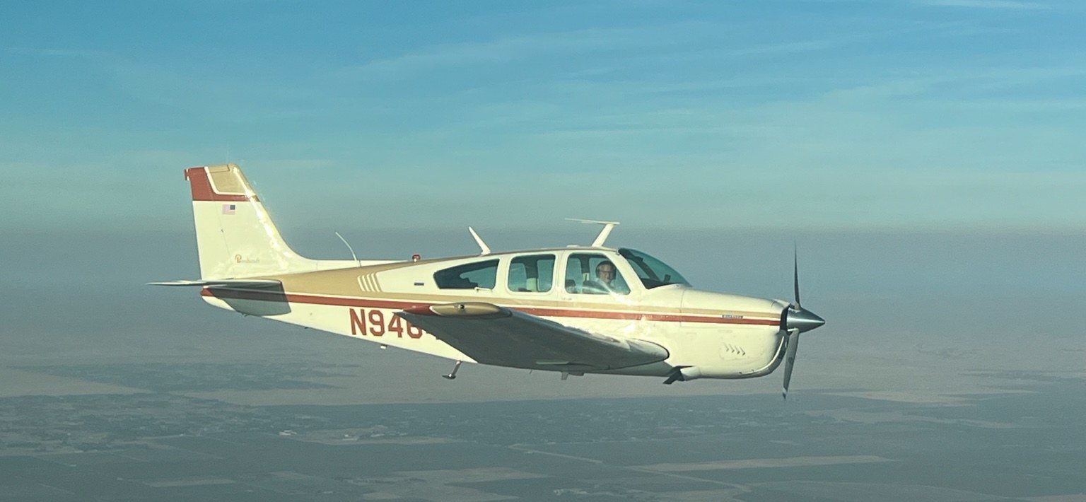 Dignified Destinations Beechcraft Bonanza used for aerial ash scattering